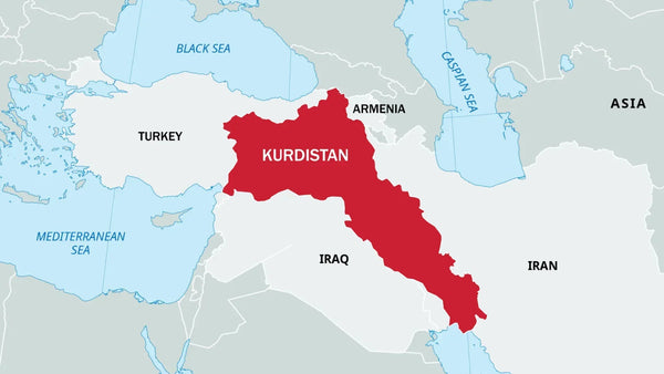 Great Kurdistan Map: The Homeland of 70 Million Kurds Divided Among Four States - KURDISTAN ONE