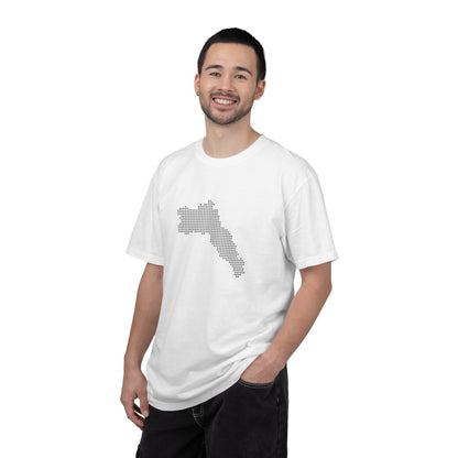 Dotted Kurdistan Map T-Shirt — Minimal State Outline Tee