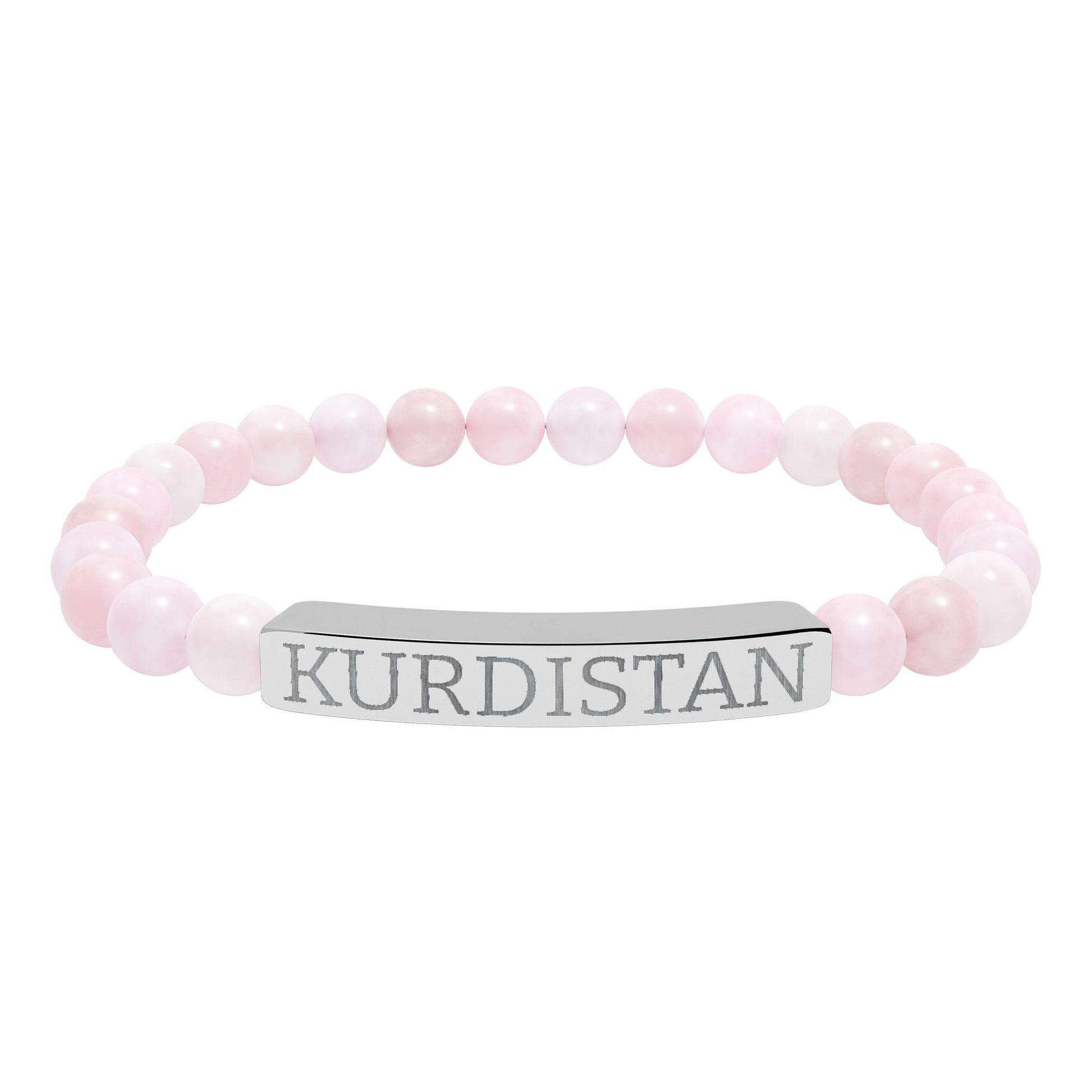 Kurdistan Engraved Natural Stone Stretch Bracelet - KURDISTAN ONE