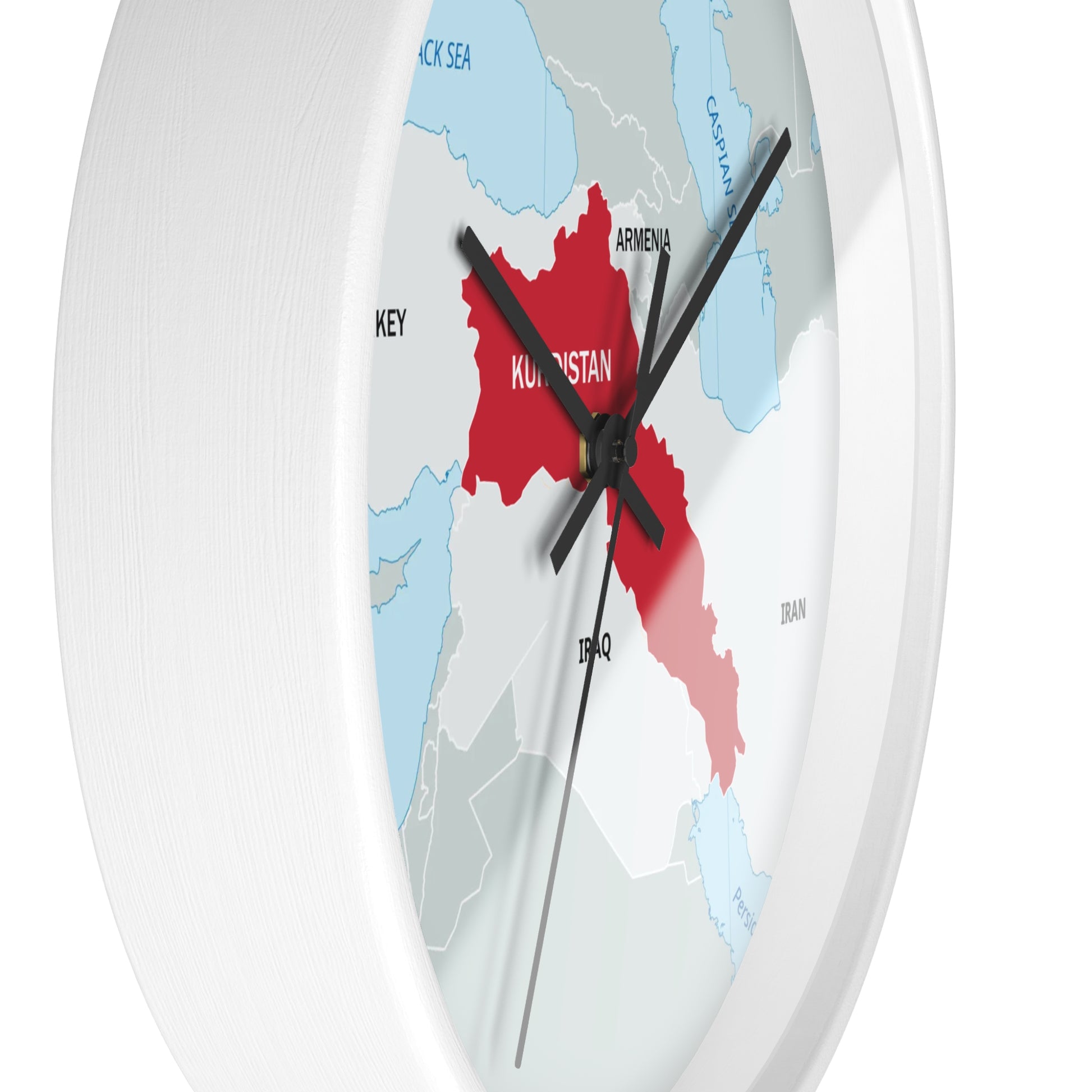 Kurdistan Map Wall Clock — Red Map Timepiece for Home & Office - KURDISTAN ONE
