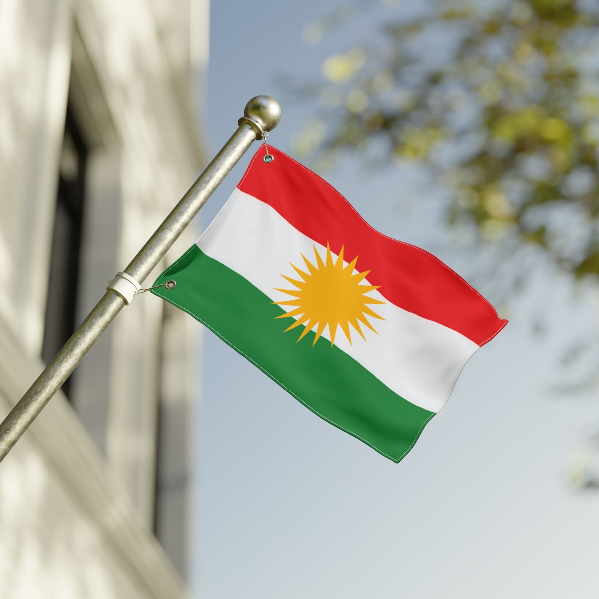 Kurdistan Double-Sided Outdoor Flag - Kurdish Sun Banner - KURDISTAN ONE