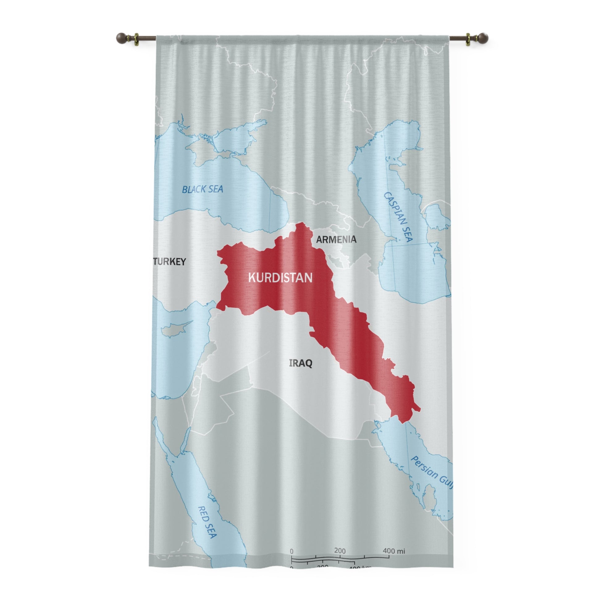 Window Curtain - Kurdistan Map - KURDISTAN ONE