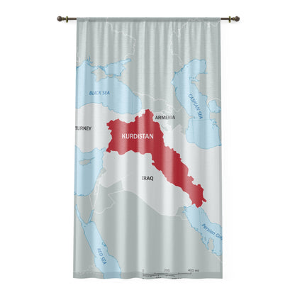 Window Curtain - Kurdistan Map - KURDISTAN ONE