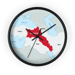 Kurdistan Map Wall Clock — Red Map Timepiece for Home & Office - KURDISTAN ONE