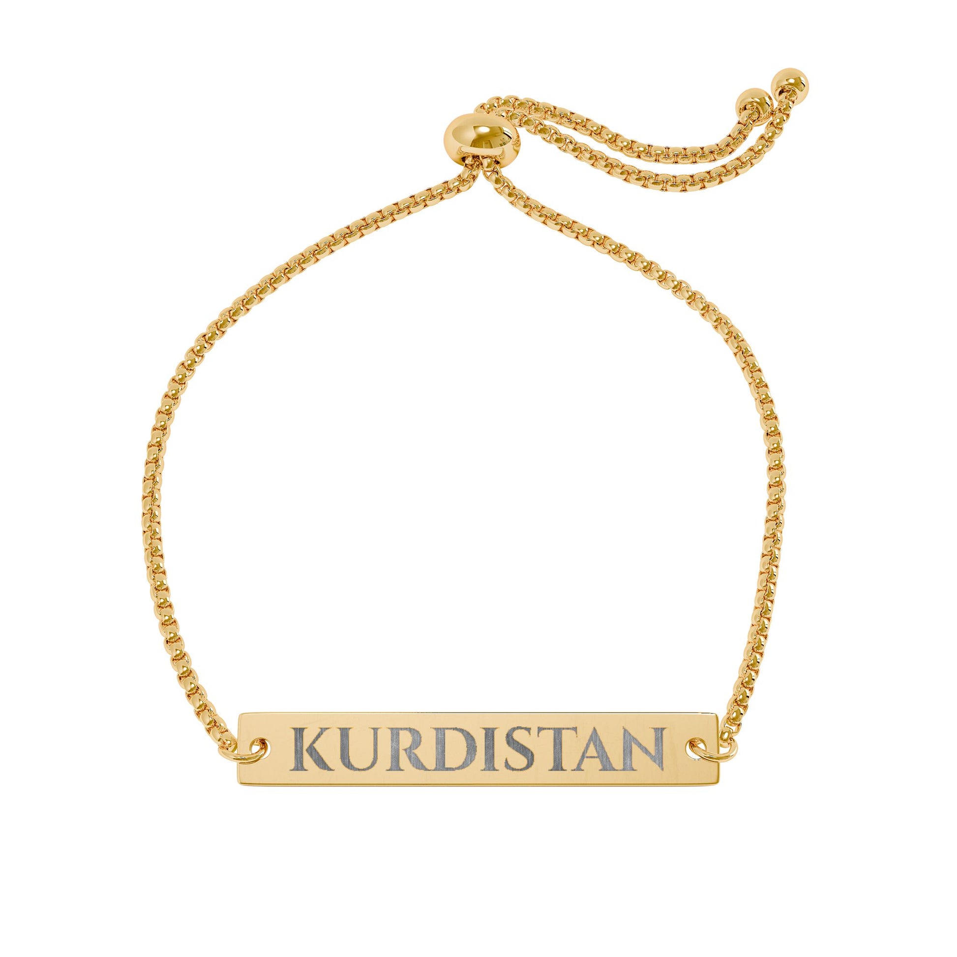 Kurdistan Engraved Bar Bracelet - KURDISTAN ONE