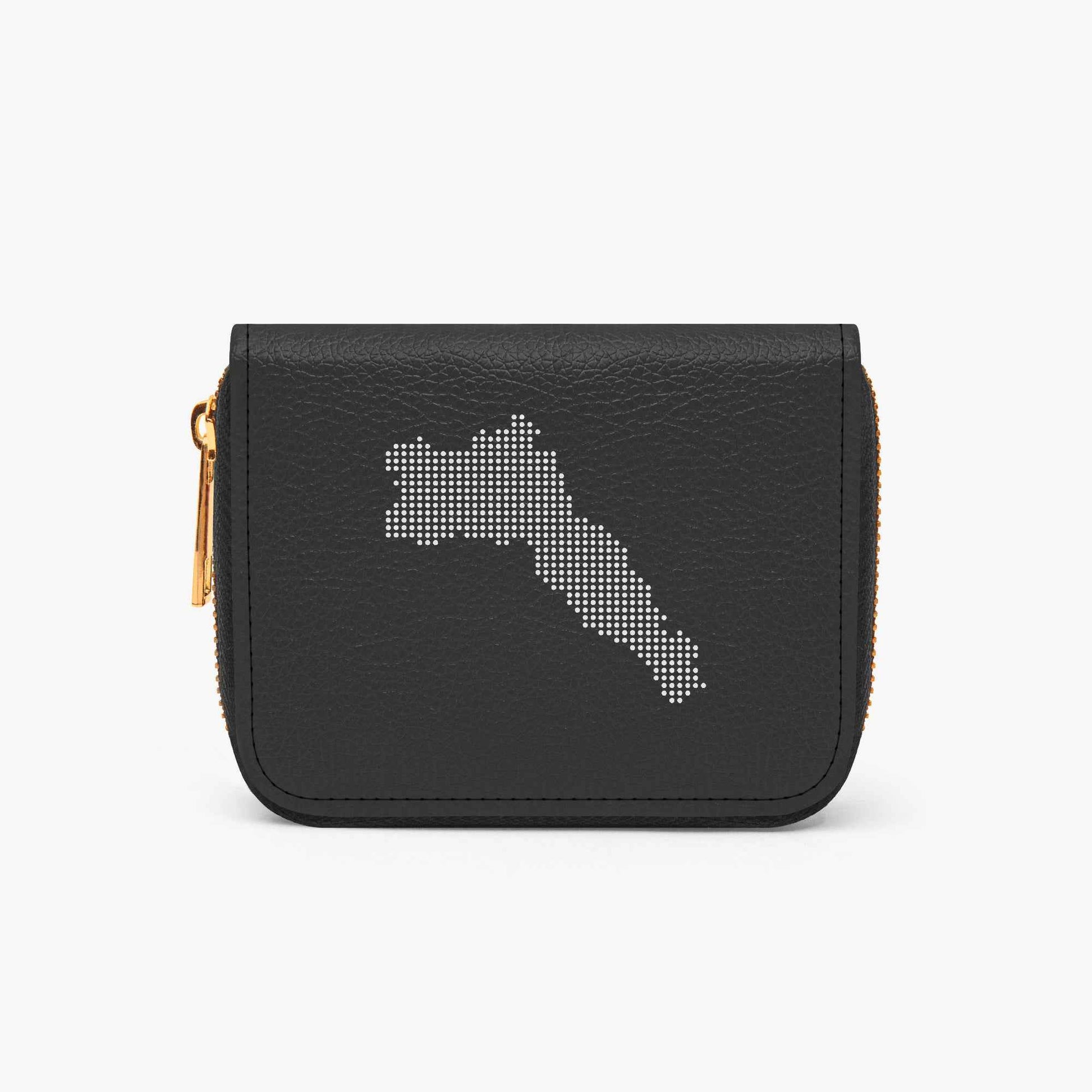 Bifold Zipper Wallet with Kurdistan Flag