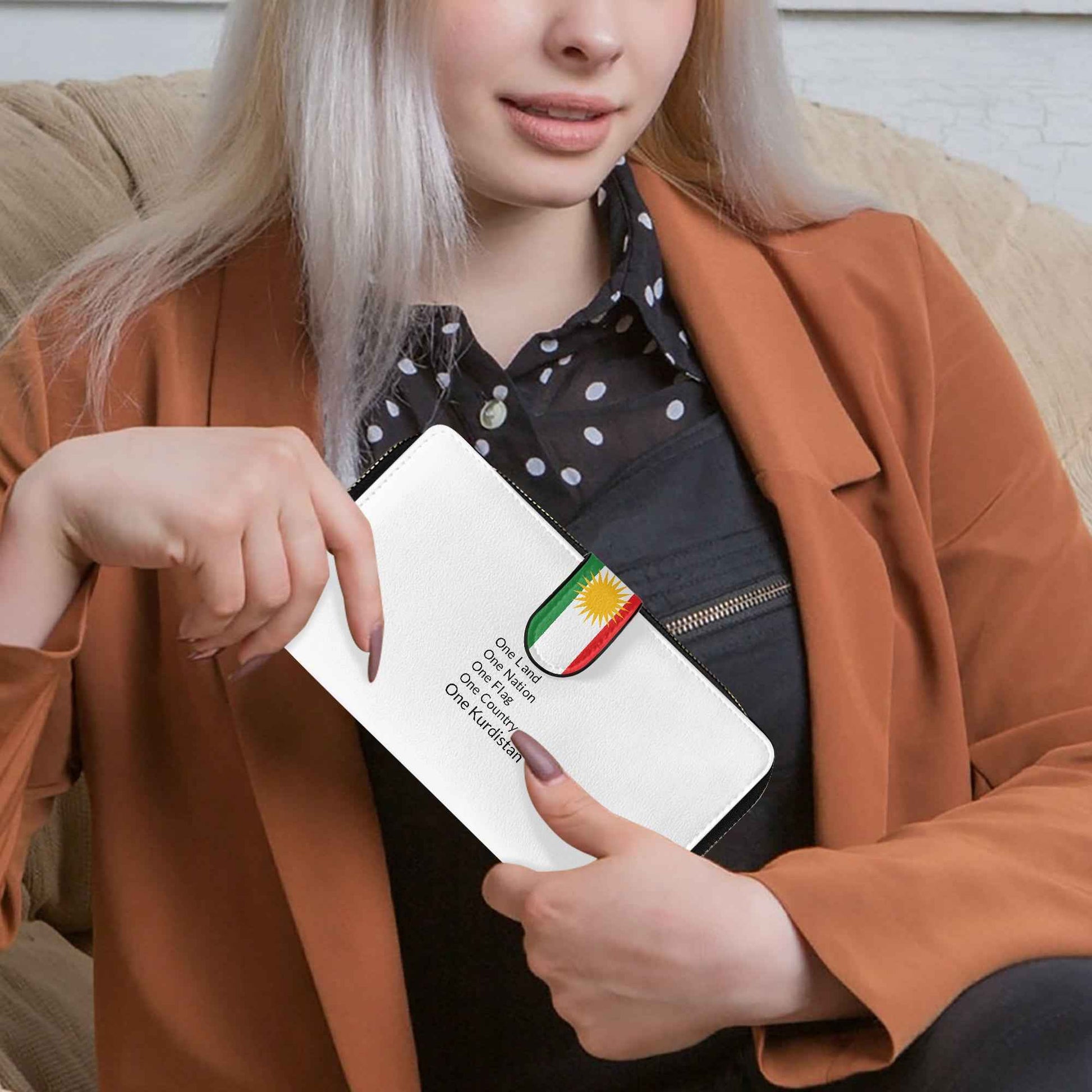 Long Flap Wallet with Kurdistan Map