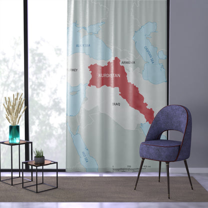 Window Curtain - Kurdistan Map - KURDISTAN ONE
