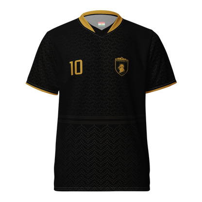 Kurdistan FC  Away Jersey – Black & Gold Edition with Jamadani Pattern - KURDISTAN ONE