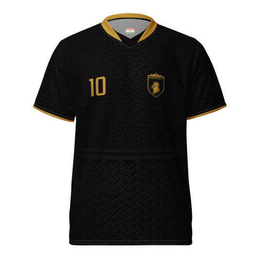 Kurdistan FC  Away Jersey – Black & Gold Edition with Jamadani Pattern - KURDISTAN ONE
