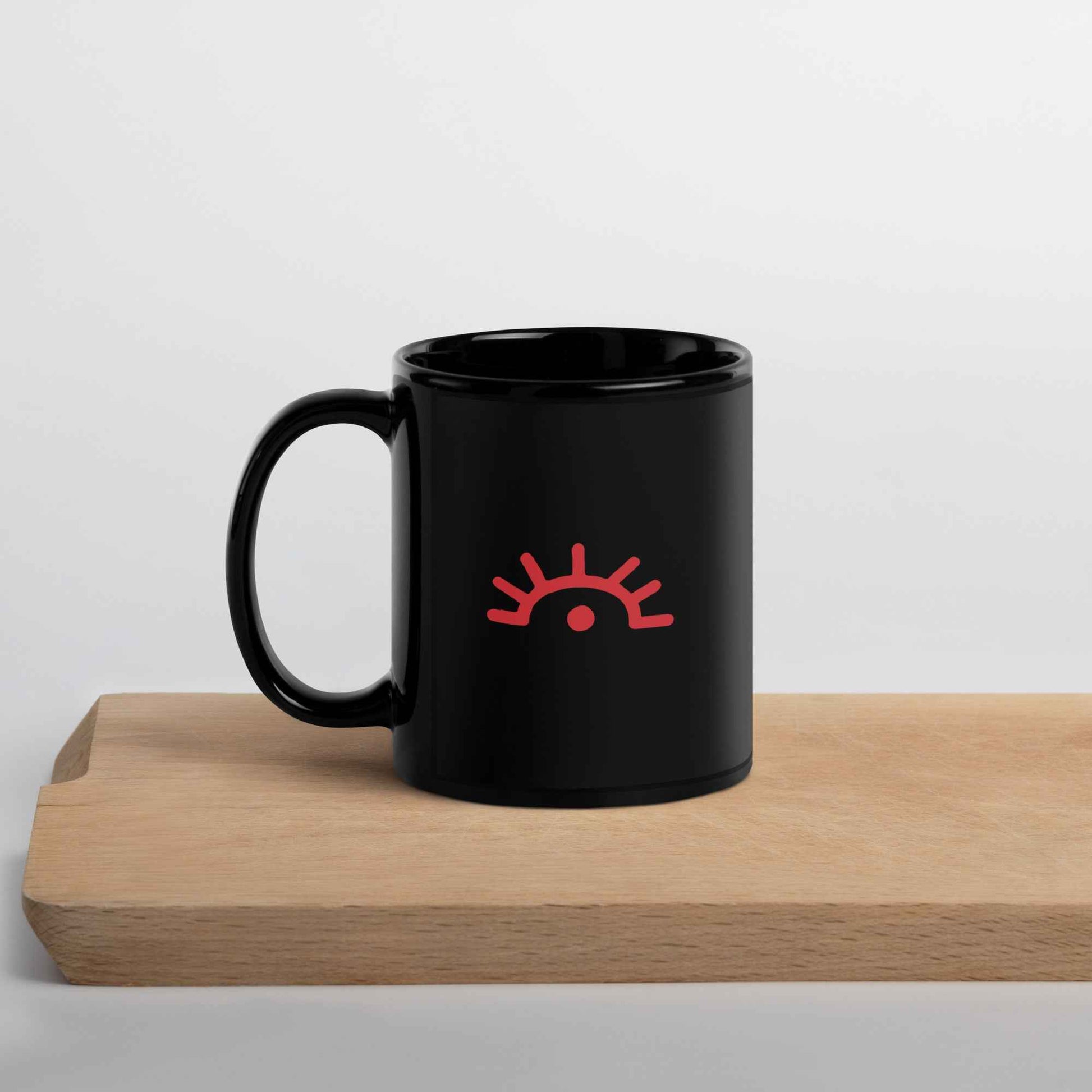 Sun Symbol of Kurd - Black Glossy Mug