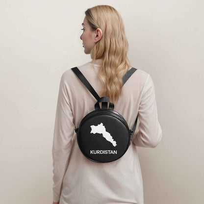 Round Crossbody Bag with Kurdistan Map