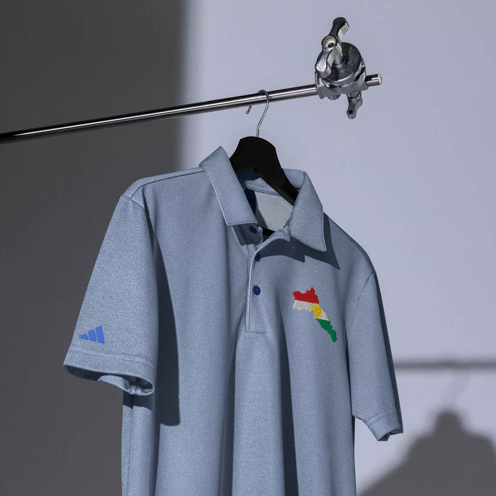 adidas space-dyed polo kurdistan map