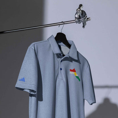 adidas space-dyed polo kurdistan map