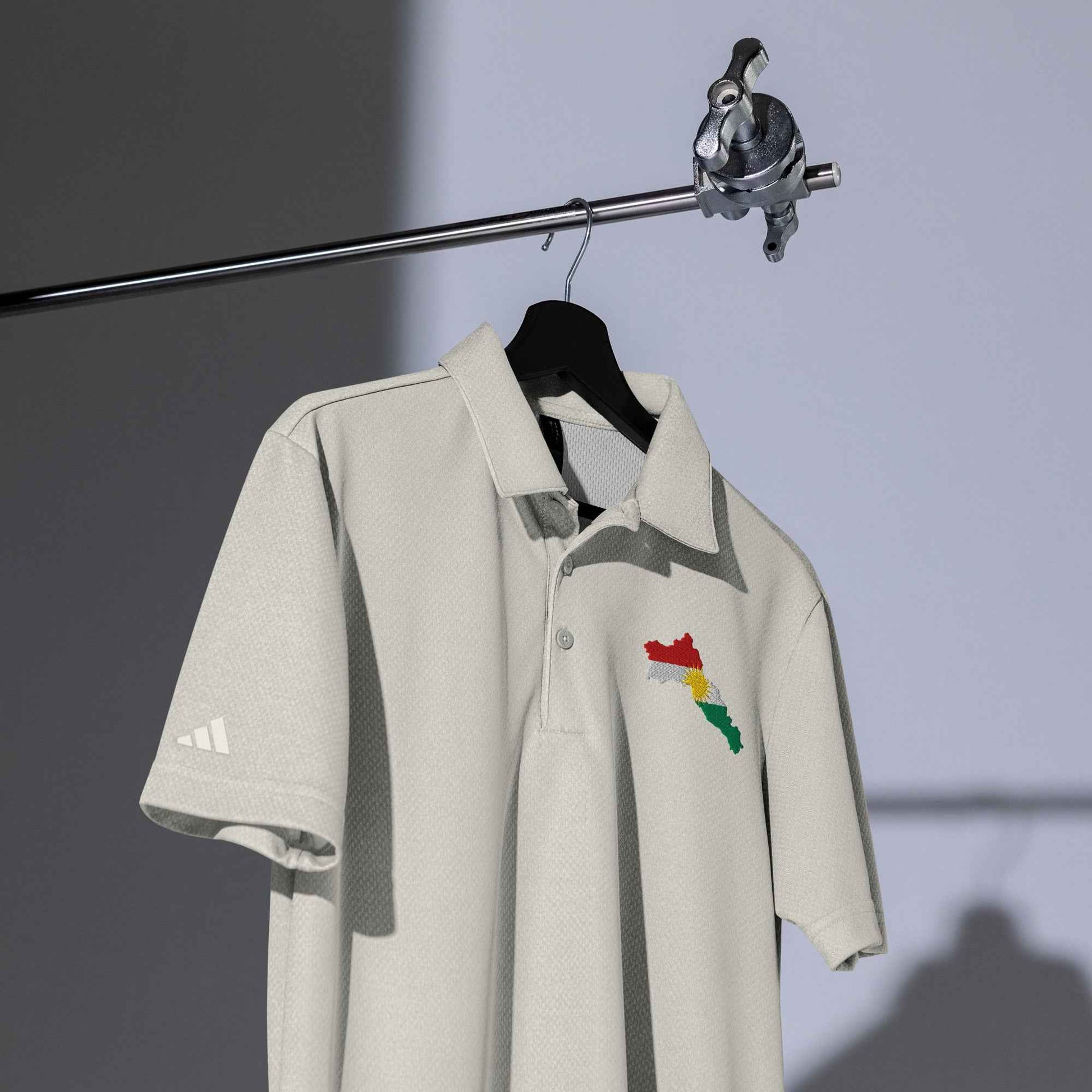 adidas space-dyed polo kurdistan map