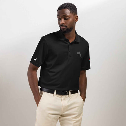 adidas sport polo with Kurdistan Map & Flag