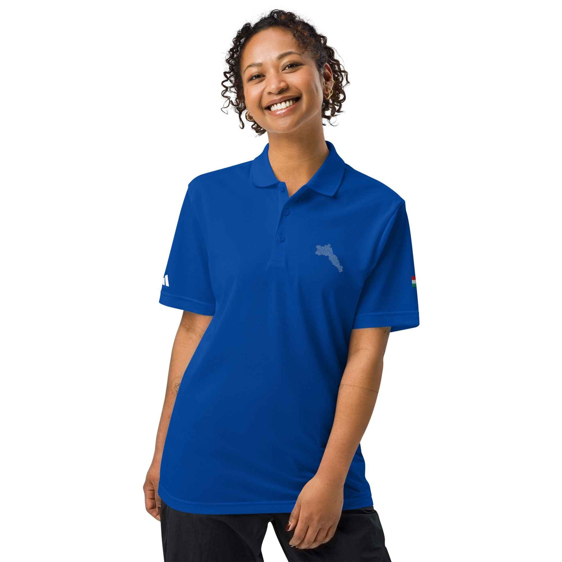 adidas sport polo with Kurdistan Map & Flag